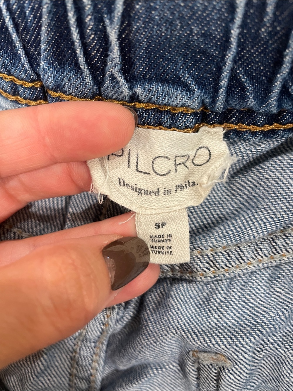 Anthropologie Pilcro Wide-Leg Drawstring Pull-on Pants Jeans Small - Picture 10 of 12